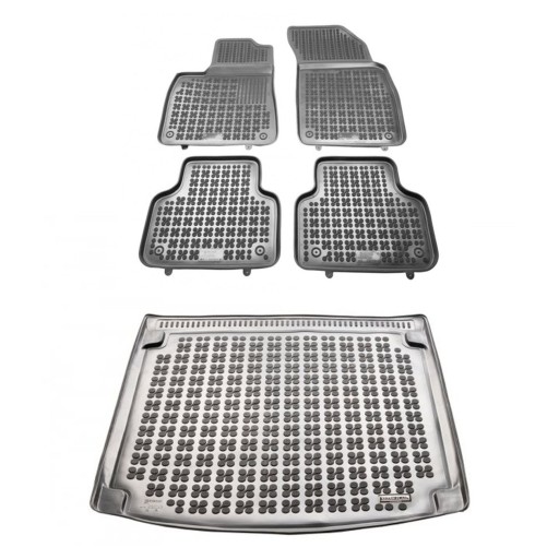 Комплект резиновых ковриков и коврика для Audi Q8 Quattro 4x4 AWD 2018 г.в.