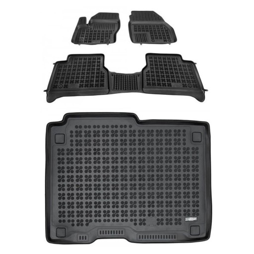 Комплект резиновых ковриков и ковриков Ford Tourneo Connect II 2013-2022 5-местный