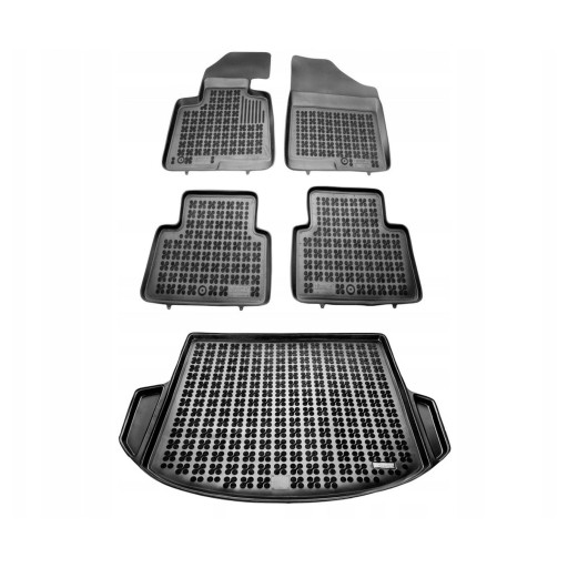 Гумовий комплект килимків і коврик для Hyundai Santa Fe III 2012-2018