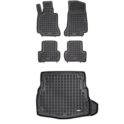 Резиновий комплект килимків і коврика Mercedes C-Class W205 2014-2021 Седан