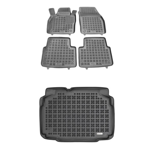 Комплект резиновых ковриков и коврика для Skoda Kamiq 2019 г.в.