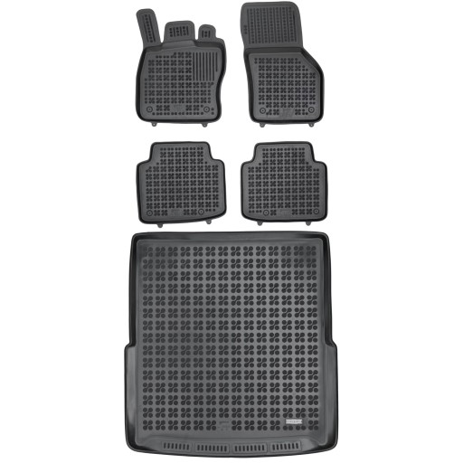 Комплект резиновых ковриков и коврика Skoda Superb III 2015-2023 Kombi верхних этажей