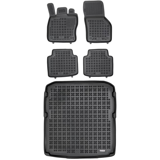 Комплект резиновых ковриков и коврика Skoda Superb III 2015-2023 Estate, один этаж