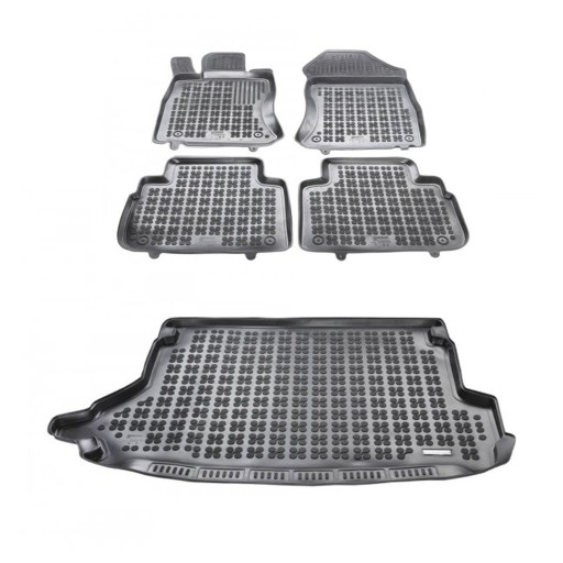 Комплект резиновых ковриков и коврика для Subaru Forester V 2018 Hybrid
