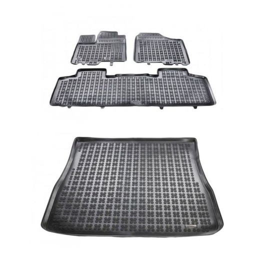 Гумовий комплект килимків і коврик для Toyota Sienna III 2010-2020