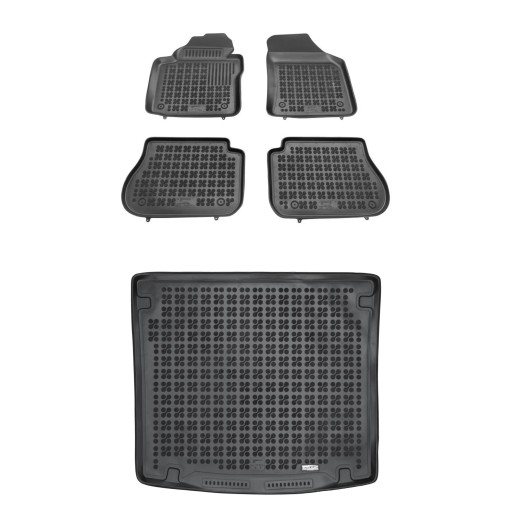 Комплект резиновых ковриков и ковриков для Volkswagen Caddy III 2004-2015 гг., 5-местный