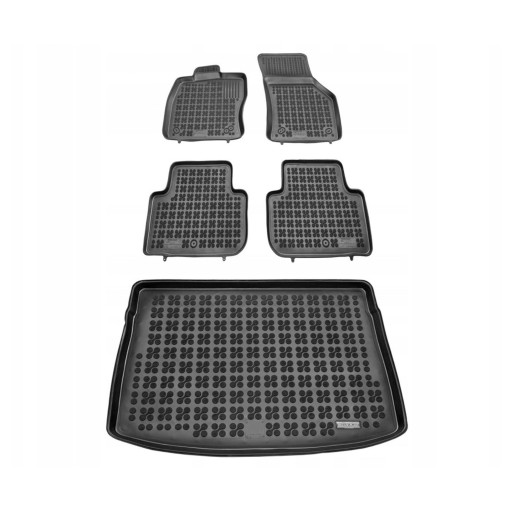 Комплект резиновых ковриков и коврика для Volkswagen Golf Sportsvan 2014-2018 гг.