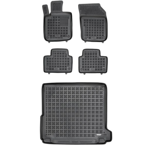 Комплект резиновых ковриков и коврика для Volvo V60 II 2018 г.в.