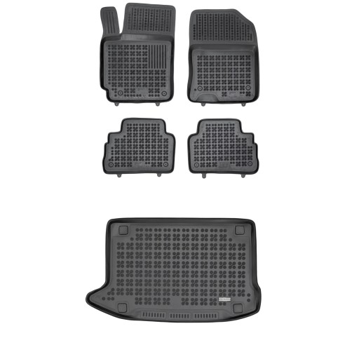 Комплект гумових килимків для Hyundai Kona 2017-2023 також підходить на Hybrid