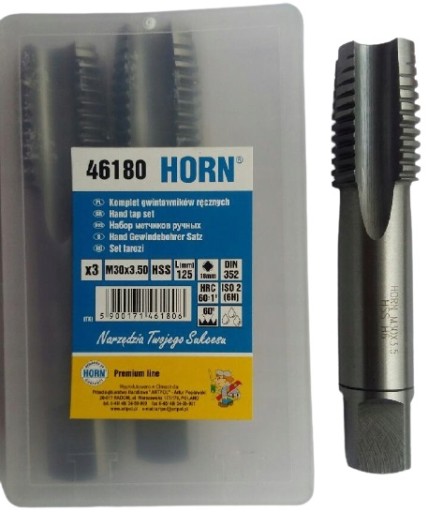 Мітчик m30x3. 5mm / 3 шт. (HSS) DIN-352