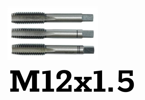 Ручной метчик М12х1,5мм 3 шт, Rock FORCE