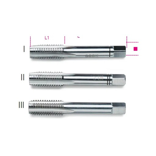 Ручной метчик HSS M24x3, метрический, 3 предмета Бета