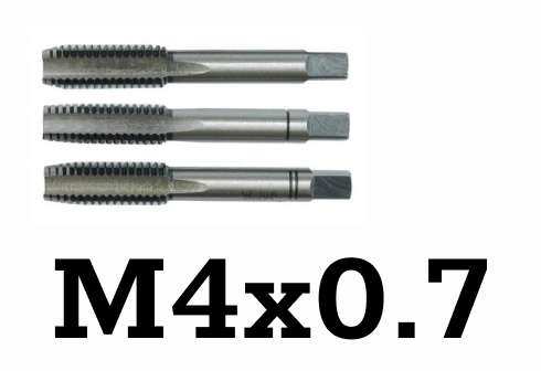 Метчики ручные М4х0,7мм 3 шт. Рок СИЛА