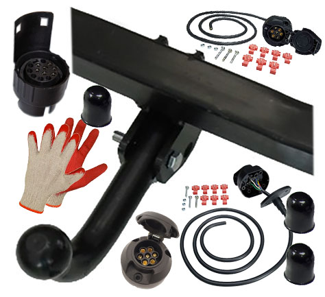 БУКСИРОВОЧНЫЙ КРЮК MITSUBISHI SPACE STAR1 I+FL 1998-2006+ЖГУТ +АДАПТЕР 7/13P