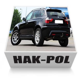 БУКСИРУВАЛЬНИЙ ГАК HAKPOL + ЧОХЛИ на BMW X3 E83 + LCI 2004-2010 SUV + РУКАВИЧКИ