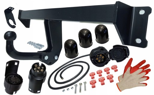 HAKPOL БУКСИРОВОЧНЫЙ КРЮК + ЖГУТ ПРОВОДОВ 7PIN/13P + КРЫШКИ для BMW X3 E83 + LCI 2004-2010