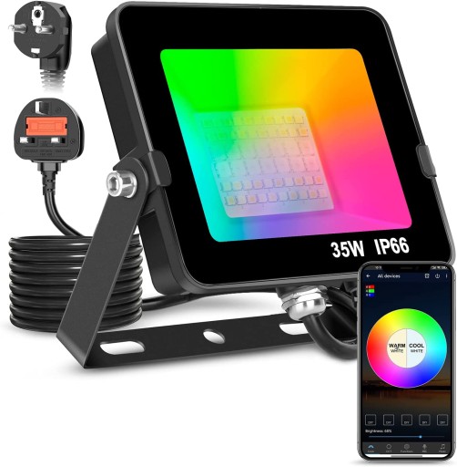 ГАЛОГЕННЫЕ СВЕТОДИОДНЫЕ RGB 35W ДЛЯ ПРИЛОЖЕНИЯ 16 МИЛЛИОНОВ ЦВЕТОВ