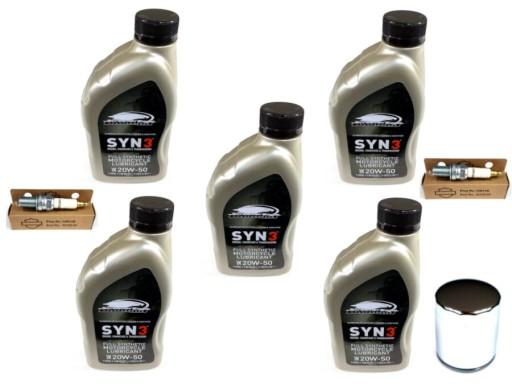 HARLEY V-ROD SYNTHETIC OIL SET SYN3 5L 20W50, ХРОМ ФИЛЬТР, ПРОБКИ