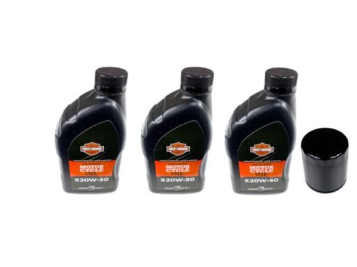 КОМПЛЕКТ МАСЛА HARLEY МИН. 3L 20W50, ЧЕРНЫЙ ФИЛЬТР