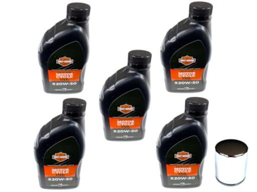 КОМПЛЕКТ МАСЛА HARLEY МІН. 5L 20W50, ФІЛЬТР ХРОМ