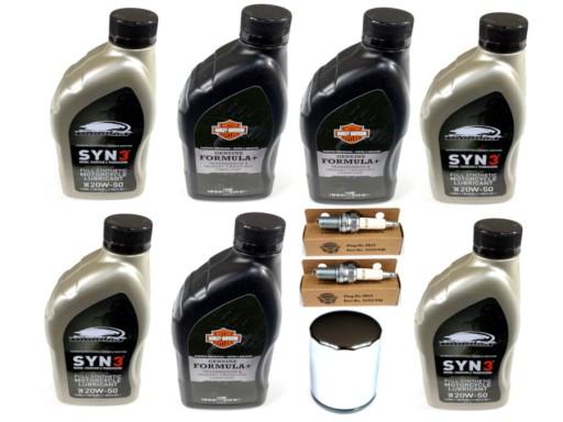 HARLEY SYNTHETIC OIL SET SYN3 4L 20W50, 3L F+, ХРОМ ФИЛЬТР, ПРОБКИ