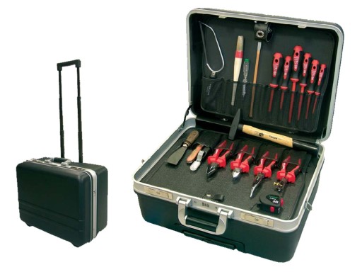 Набір валіз на колесах HAUPA 220252 з інструментами VDE 1000V 19 шт.