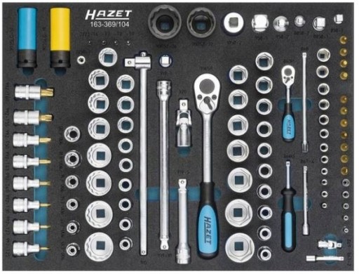 НАБІР ГАЙКОВИХ КЛЮЧІВ HAZET 163-369/104 104 шт.