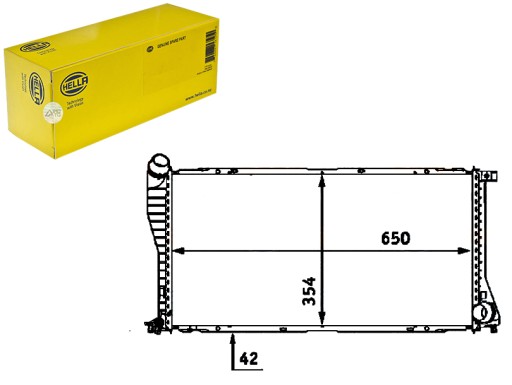 HEL8MK 376 712-394(EXT) - РАДИАТОР HELLA BMW E39 38 HELLA