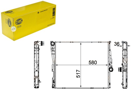 HEL8MK 376 764-771(EXT) - HELLA РАДІАТОР BMW E83 X3 01- HELLA