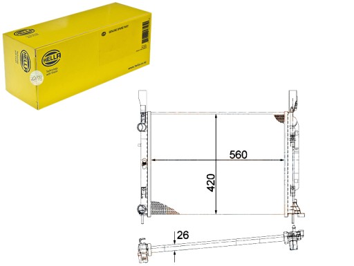 HEL8MK 376 755-524(EXT) - HELLA РАДІАТОР RENAULT KANGOO 1.5D 08- HELLA