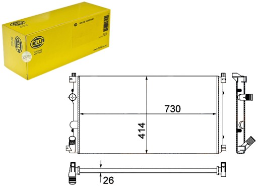 HEL8MK 376 780-671(EXT) - HELLA РАДІАТОР RENAULT MASTER 03- HELLA