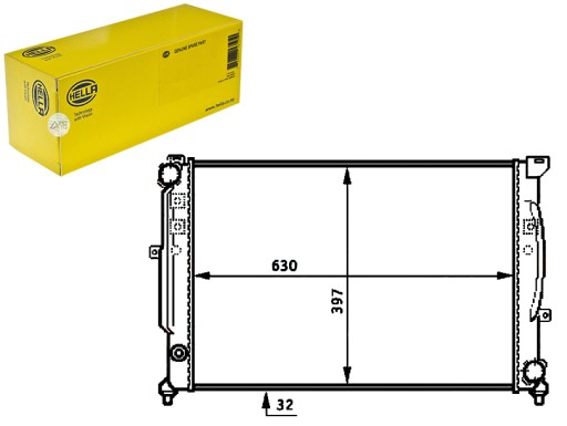 HEL8MK 376 - РАДИАТОР ДВИГАТЕЛЯ HELLA 47850090000