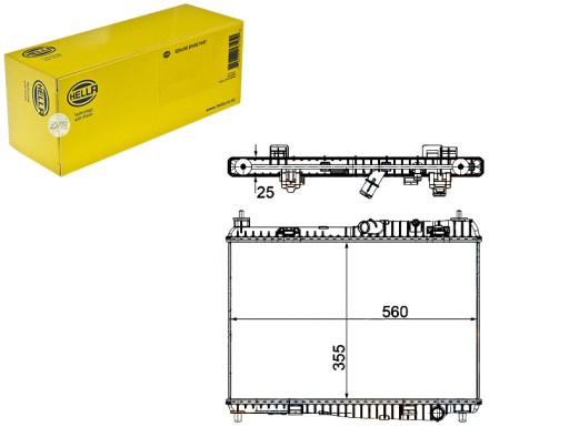HEL8MK 376 - РАДІАТОР ДВИГУНА HELLA 8V518005BC 1523440 FORD579
