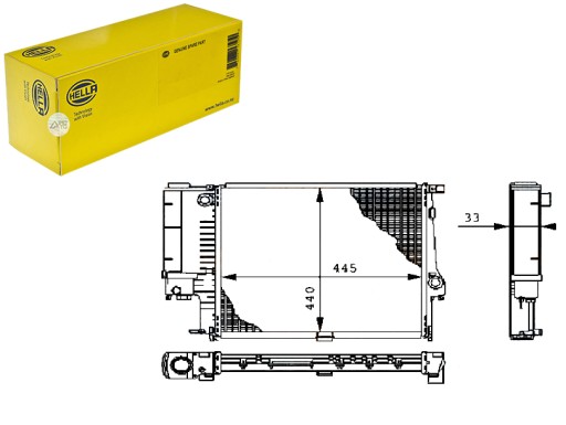 HEL8MK 376 711-084/RS7 - РАДІАТОР ДВИГУНА HELLA HEL, 8MK 376 711-084