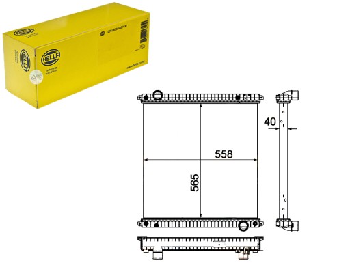 HEL8MK 376 751-251/RS7 - РАДІАТОР ДВИГУНА HELLA HEL, 8MK 376 751-251