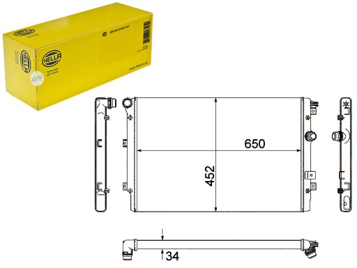 HEL8MK 376 901-021/RS7 - РАДІАТОР ДВИГУНА HELLA HEL, 8MK 376 901-021