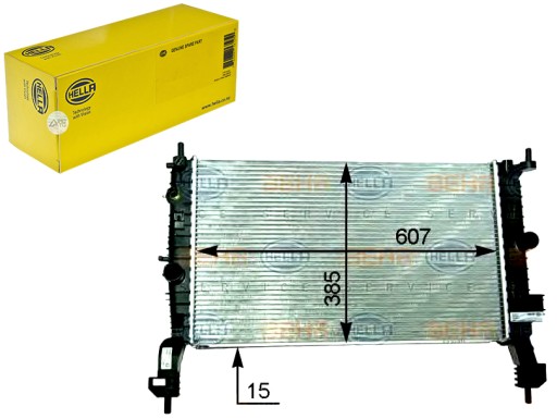 HEL8MK 376 910-294/RS7 - РАДІАТОР ДВИГУНА HELLA HEL, 8MK 376 910-294