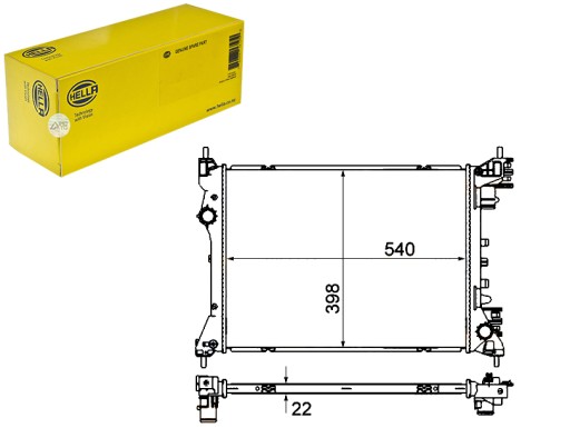 HEL8MK 376 901-394(EXT) - HELLA ENGINE RADIATOR - СИСТЕМА ОХОЛОДЖЕННЯ ДВИГУНА