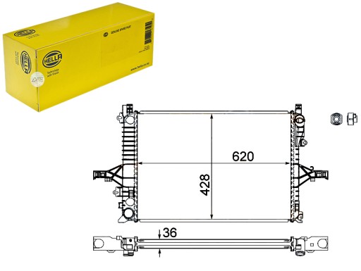 HEL8MK 376 774-221(EXT) - HELLA ENGINE RADIATOR - СИСТЕМА ОХОЛОДЖЕННЯ ДВИГУНА