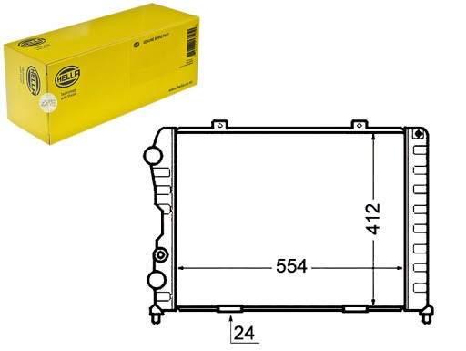 HEL8MK 376 766-001(EXT) - HELLA ENGINE RADIATOR - СИСТЕМА ОХОЛОДЖЕННЯ ДВИГУНА