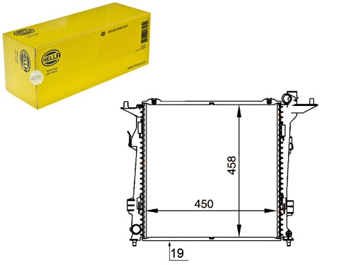 HEL8MK 376 764-471(EXT) - HELLA ENGINE RADIATOR - СИСТЕМА ОХОЛОДЖЕННЯ ДВИГУНА