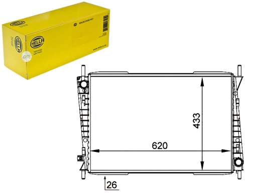 HEL8MK 376 764-141(EXT) - HELLA ENGINE RADIATOR - СИСТЕМА ОХОЛОДЖЕННЯ ДВИГУНА