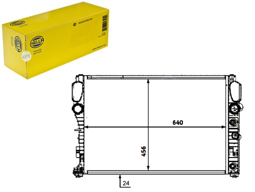 HEL8MK 376 718-024(EXT) - HELLA ENGINE RADIATOR - СИСТЕМА ОХОЛОДЖЕННЯ ДВИГУНА