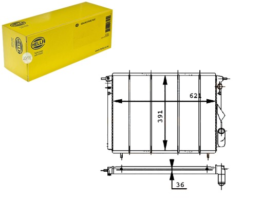 HEL8MK 376 716-211(EXT) - HELLA ENGINE RADIATOR - СИСТЕМА ОХОЛОДЖЕННЯ ДВИГУНА