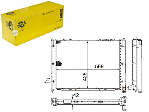 HEL8MK 376 713-634(EXT) - HELLA ENGINE RADIATOR - СИСТЕМА ОХОЛОДЖЕННЯ ДВИГУНА