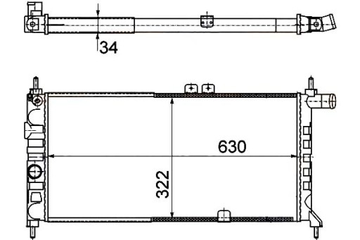 8MK 376 715-751/HEL - HELLA ENGINE RADIATOR - СИСТЕМА ОХОЛОДЖЕННЯ ДВИГУНА