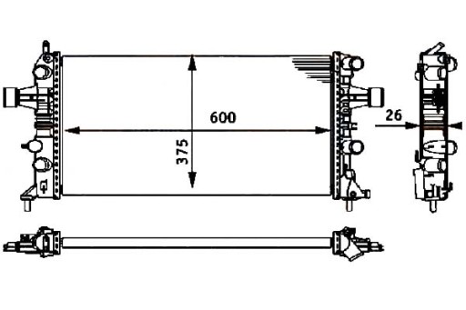 8MK 376 710-664/ZAW - HELLA ENGINE RADIATOR - СИСТЕМА ОХОЛОДЖЕННЯ ДВИГУНА