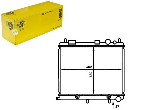 8MK 376 718-614 - ВОДЯНОЙ ОХЛАДИТЕЛЬ HELLA CITROEN C3 I 1.4 I BIVALENT (