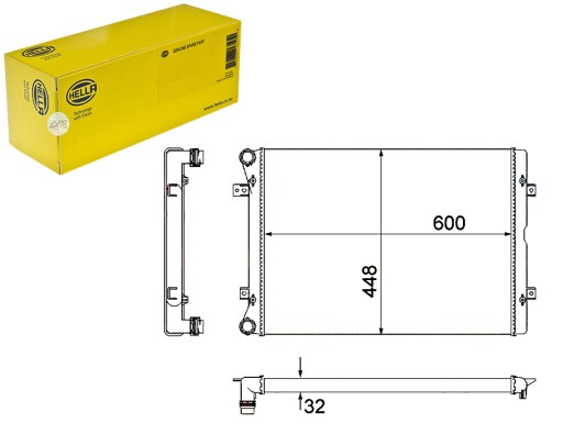 8MK 376 901-101 - ВОДЯНОЙ ОХЛАДИТЕЛЬ HELLA FORD GALAXY 1.9 TDI (WGR)