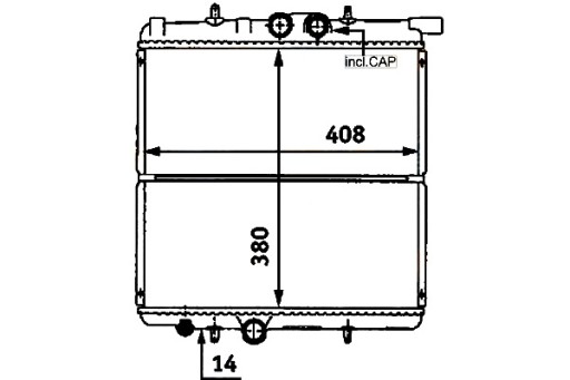 8MK 376 718-251 HEL/BOX - ВОДООХЛАДИТЕЛЬ HELLA PEUGEOT 206 CC 1.6 16V (2D)